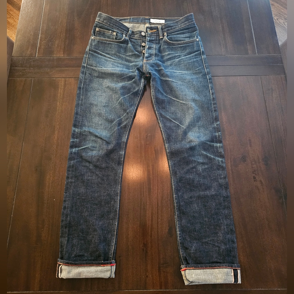 Gustin Dark Blue Slim Straight Jeans